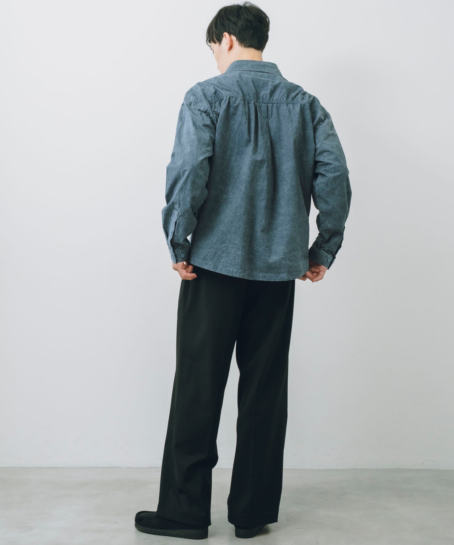 Garment-Washed Stitch Overshirt