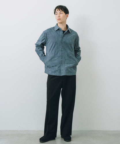 Garment-Washed Stitch Overshirt