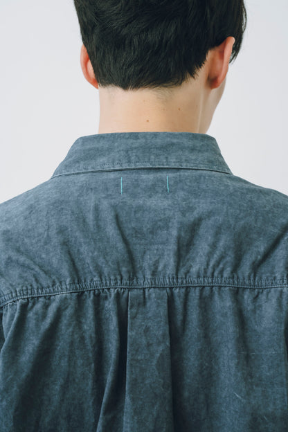 Garment-Washed Stitch Overshirt