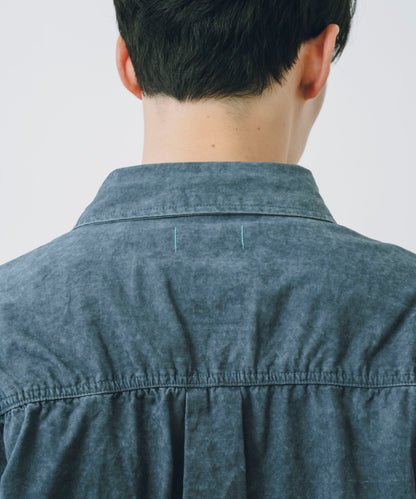 Garment-Washed Stitch Overshirt