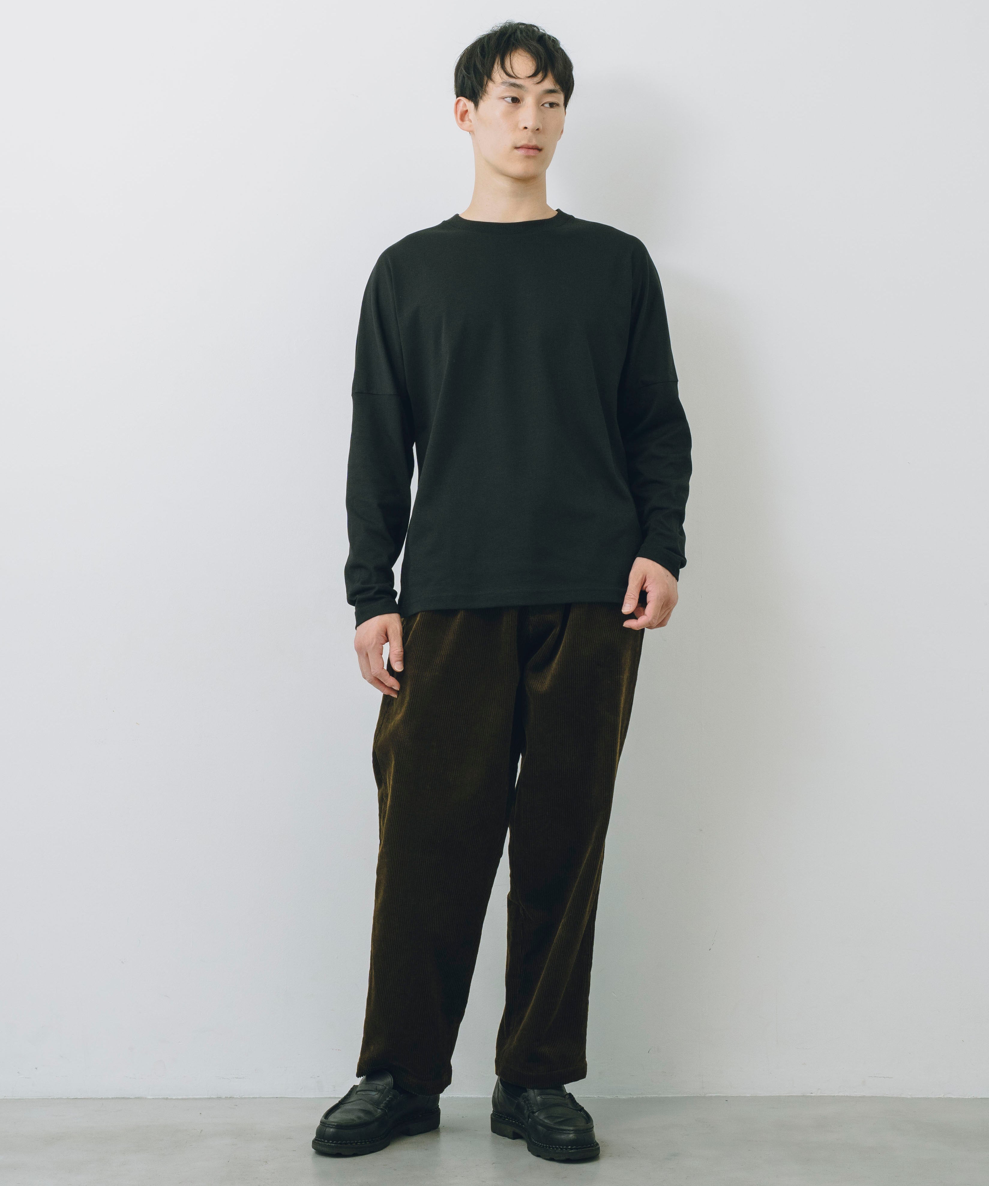 Corduroy Tuck Wide Tapered Pants – L'eau bleue ONLINE STORE