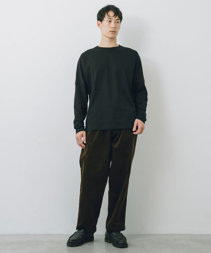 Corduroy Tuck Wide Tapered Pants