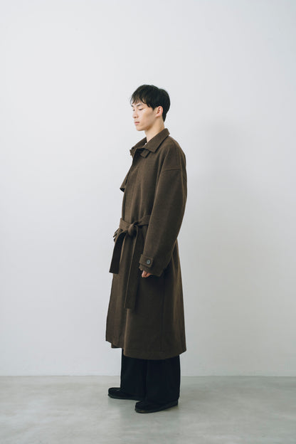 Melton Long Trench Coat