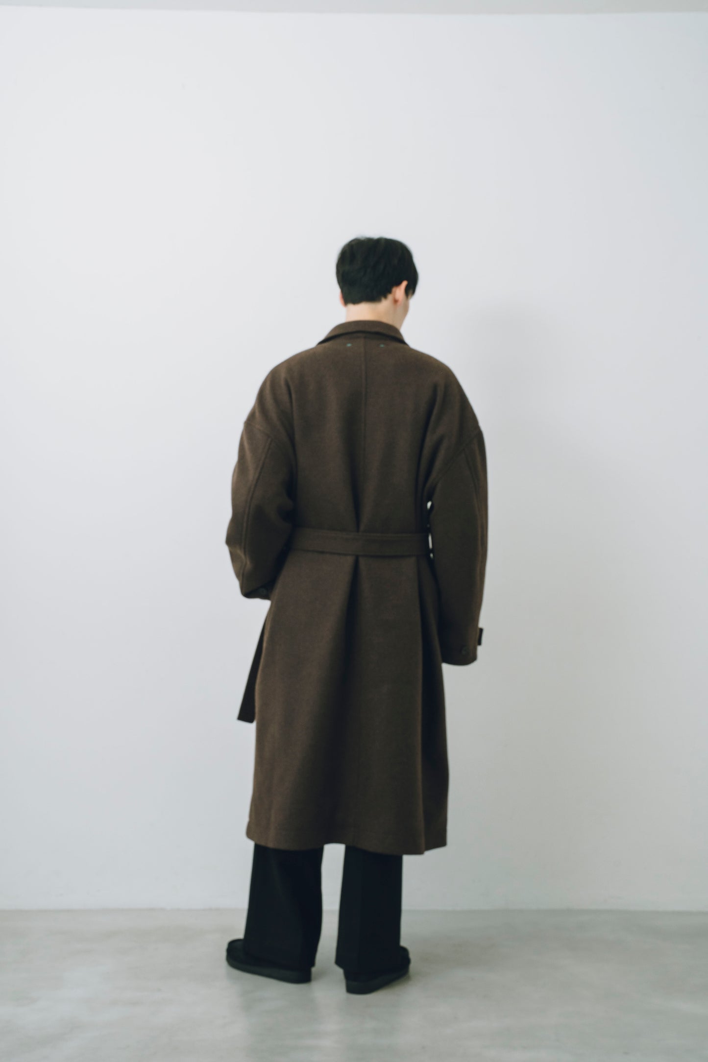 Melton Long Trench Coat