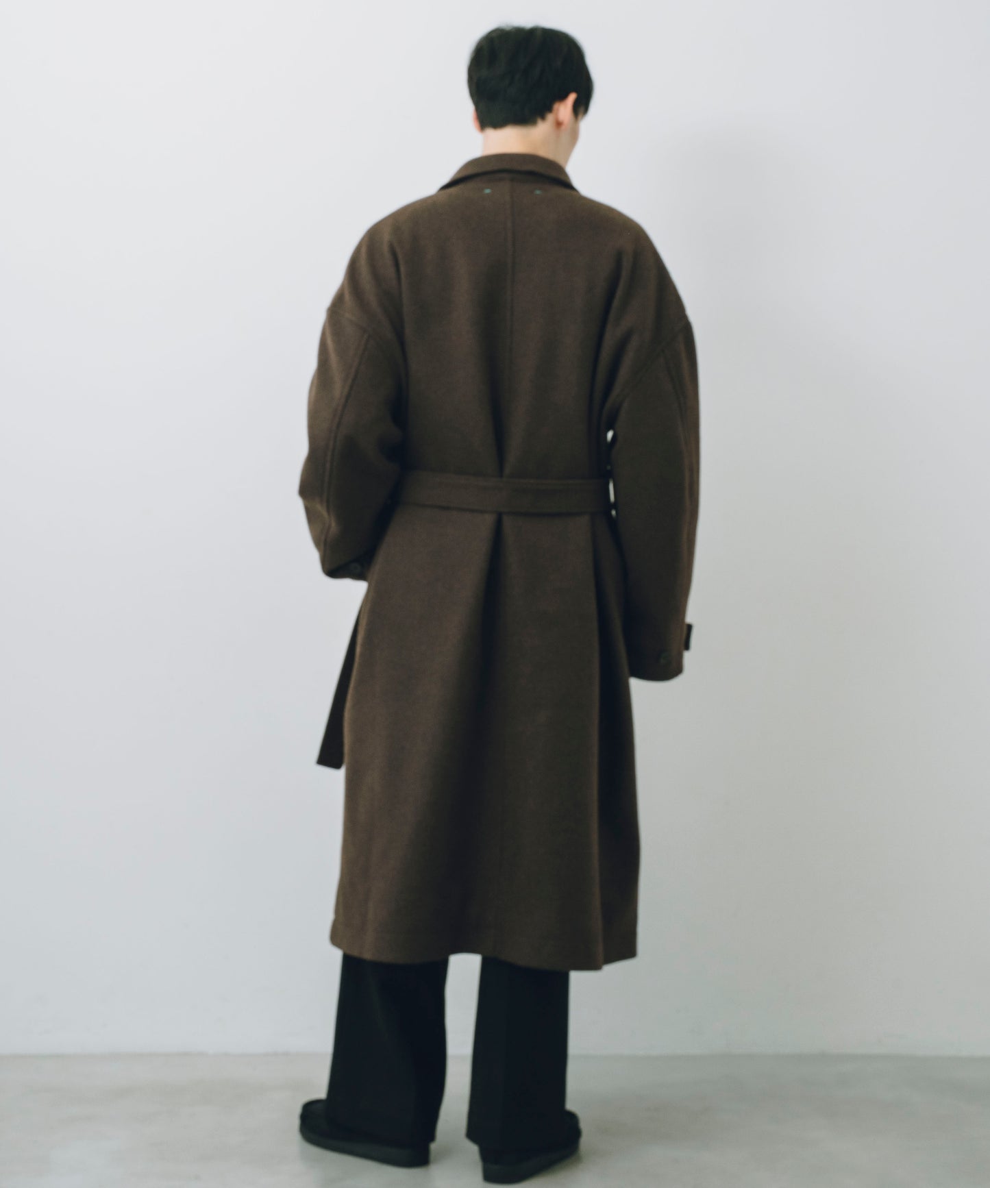 Melton Long Trench Coat