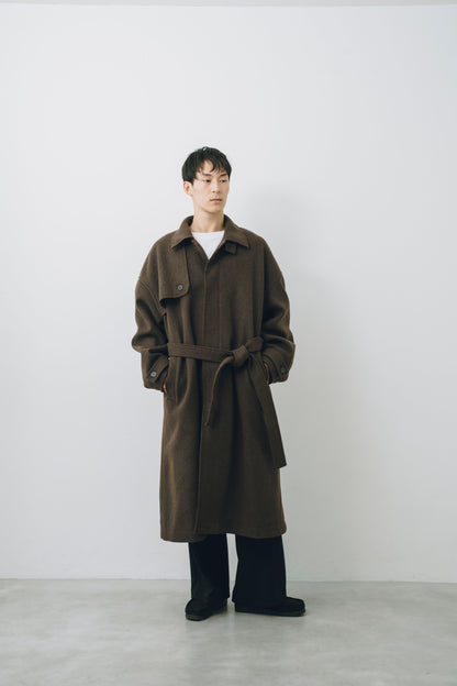 Melton Long Trench Coat