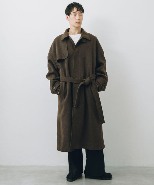 Melton Long Trench Coat