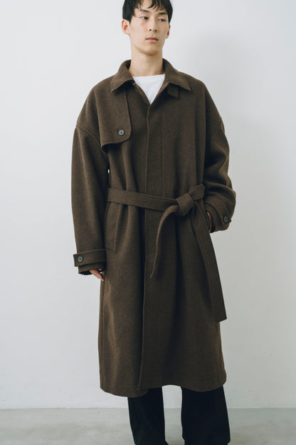 Melton Long Trench Coat