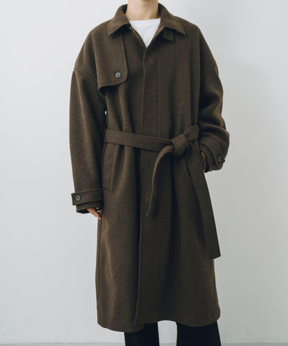 Melton Long Trench Coat