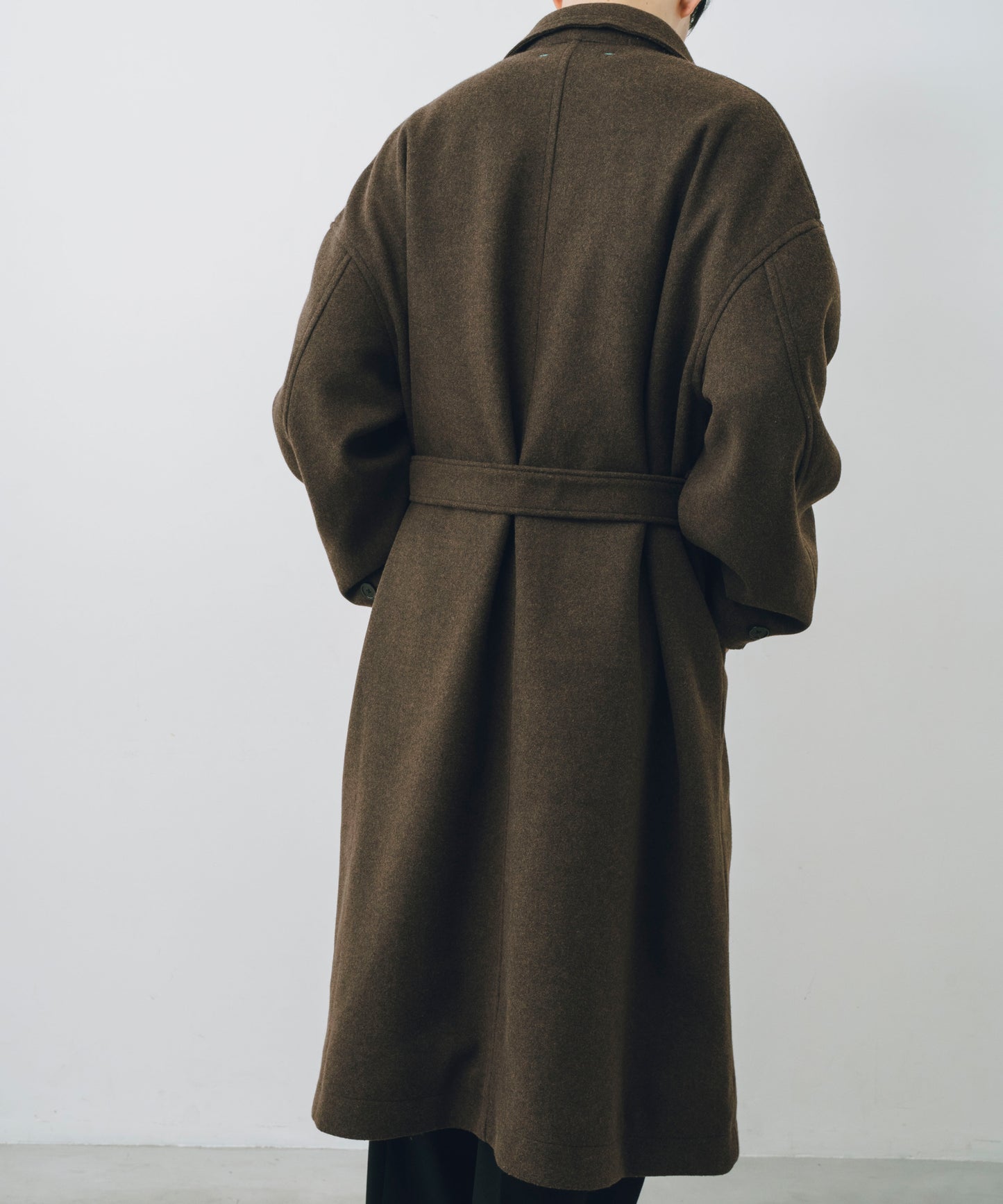 Melton Long Trench Coat