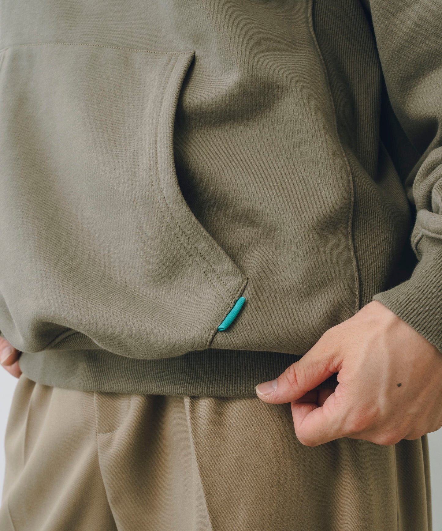 French Terry Logo Embroidered Pullover Hoodie