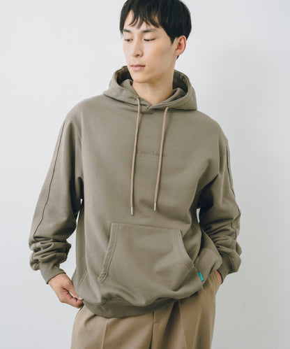 French Terry Logo Embroidered Pullover Hoodie