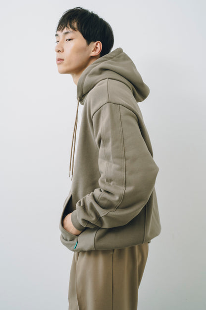 French Terry Logo Embroidered Pullover Hoodie