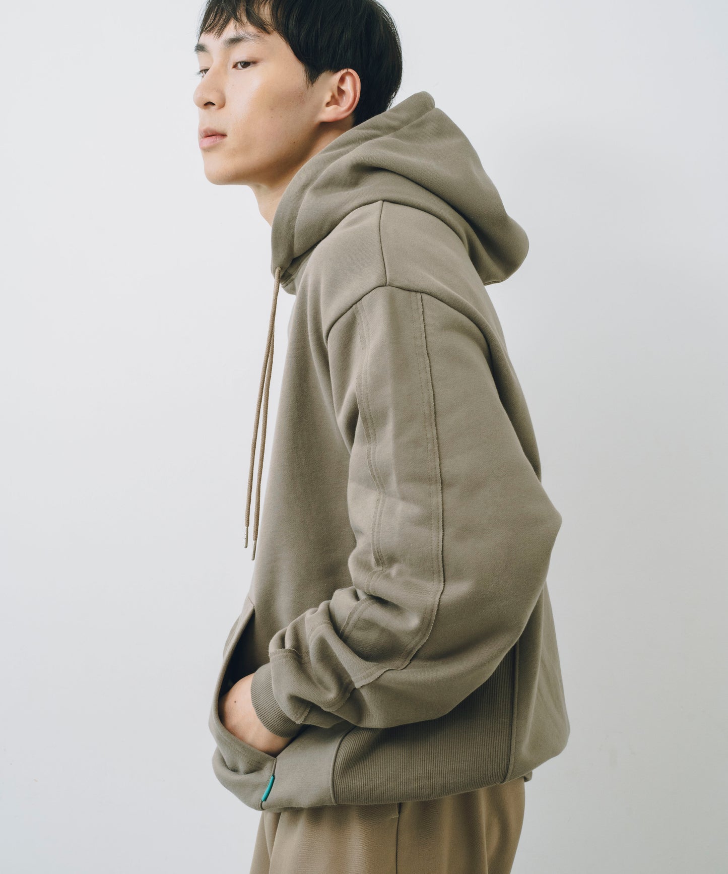 French Terry Logo Embroidered Pullover Hoodie