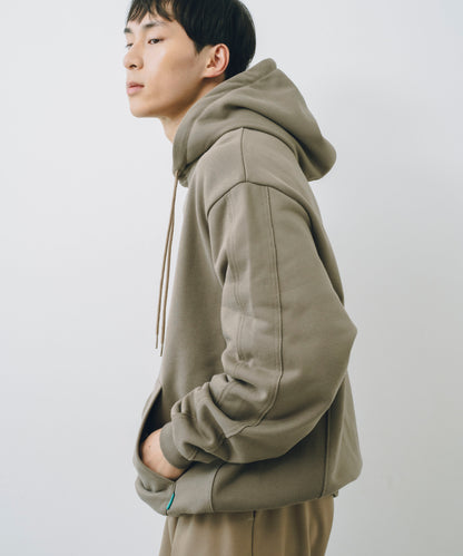 French Terry Logo Embroidered Pullover Hoodie