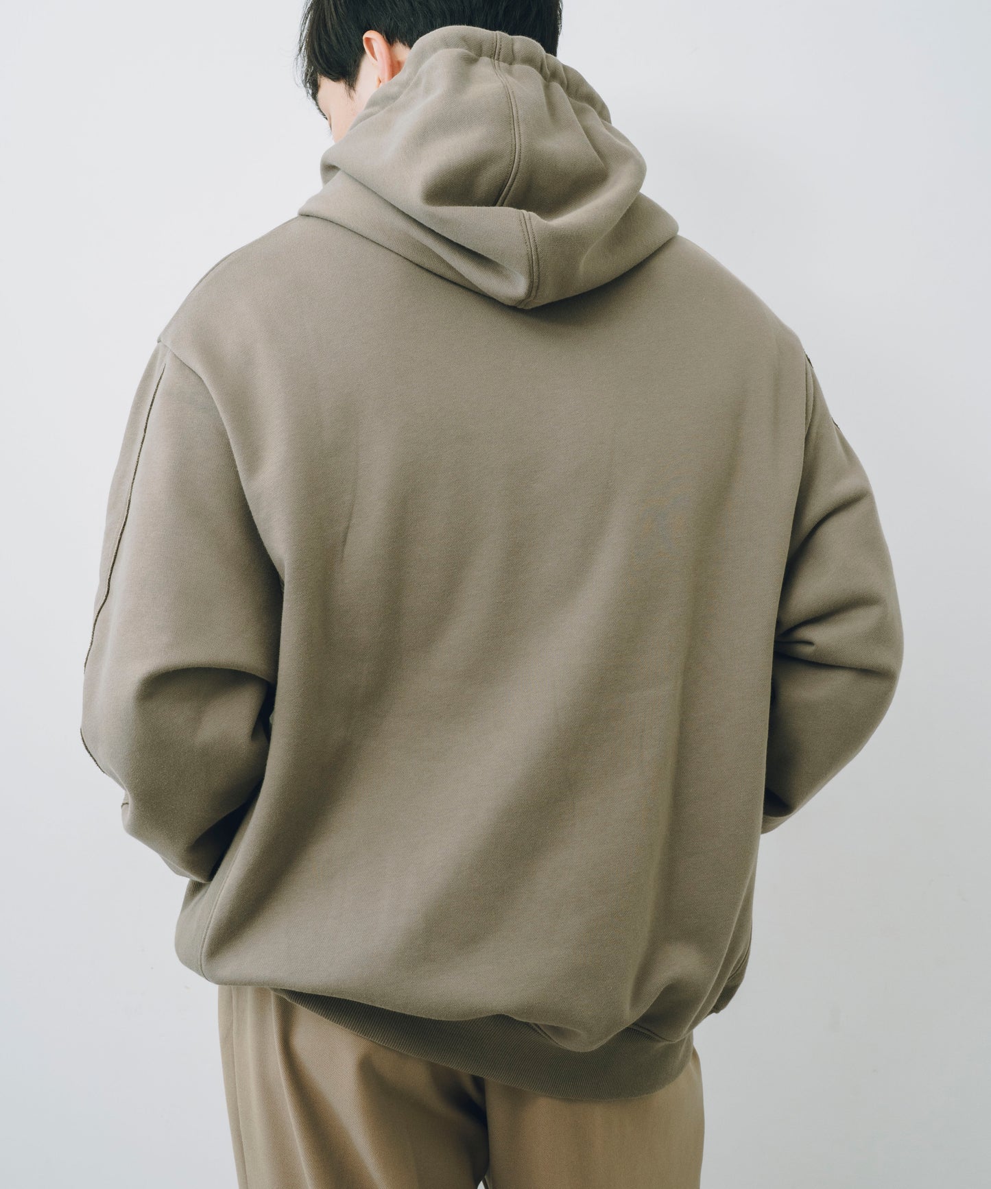 French Terry Logo Embroidered Pullover Hoodie