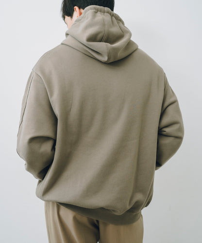 French Terry Logo Embroidered Pullover Hoodie