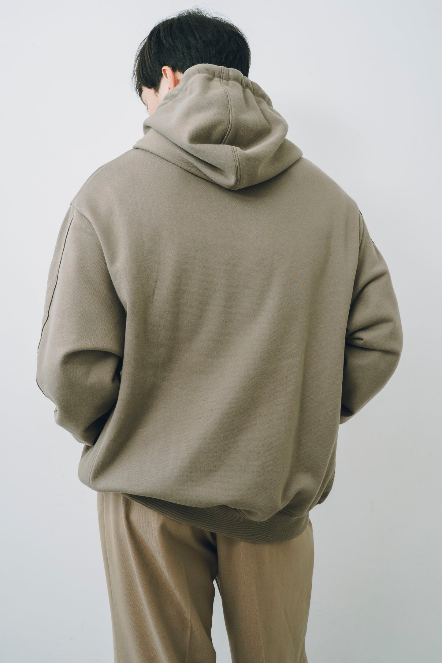 French Terry Logo Embroidered Pullover Hoodie