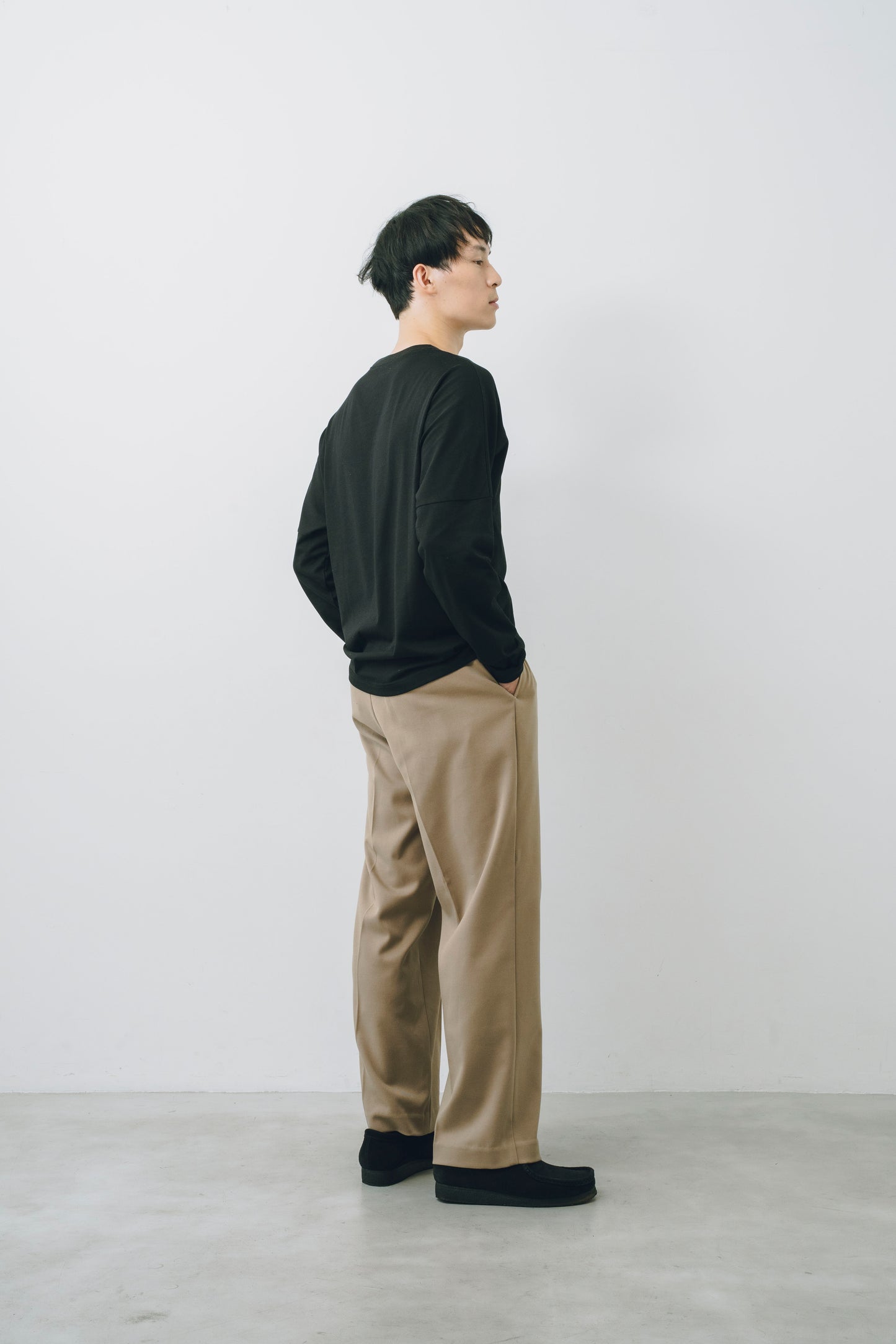 【25AW新作】Wool-Blend Twill Tuck Wide Slacks  -ウール混ツイル タックワイドスラックス-