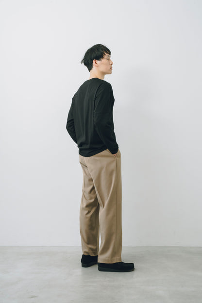 【25AW新作】Wool-Blend Twill Tuck Wide Slacks  -ウール混ツイル タックワイドスラックス-