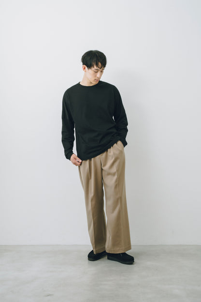 【25AW新作】Wool-Blend Twill Tuck Wide Slacks  -ウール混ツイル タックワイドスラックス-