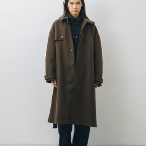 Melton Long Trench Coat