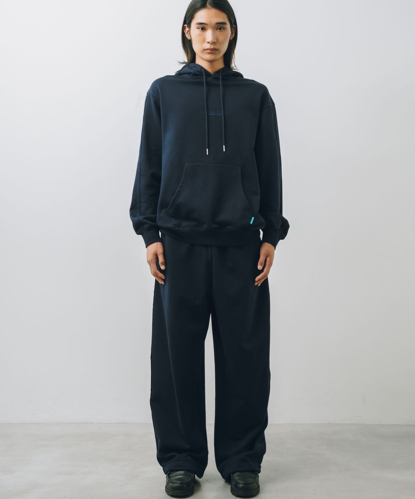 French Terry Logo Embroidered Pullover Hoodie