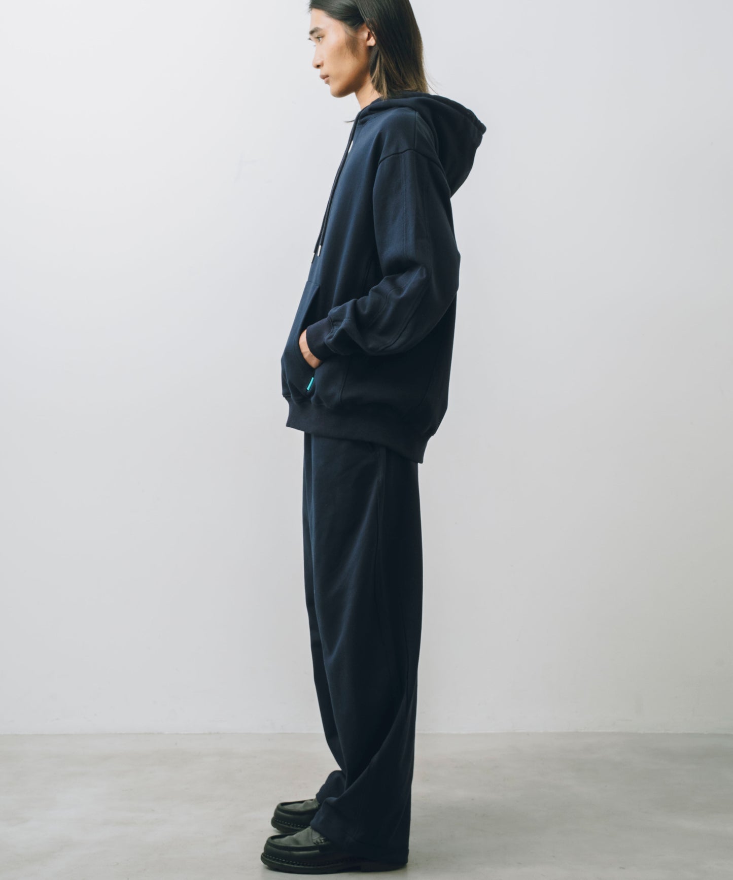 French Terry Logo Embroidered Pullover Hoodie