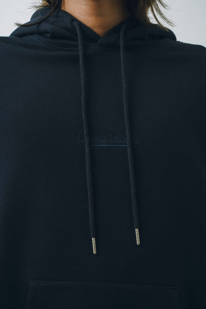 【25AW新作】French Terry Logo Embroidered Pullover Hoodie -CVC裏毛ロゴ刺繍プルオーバーフーディ-