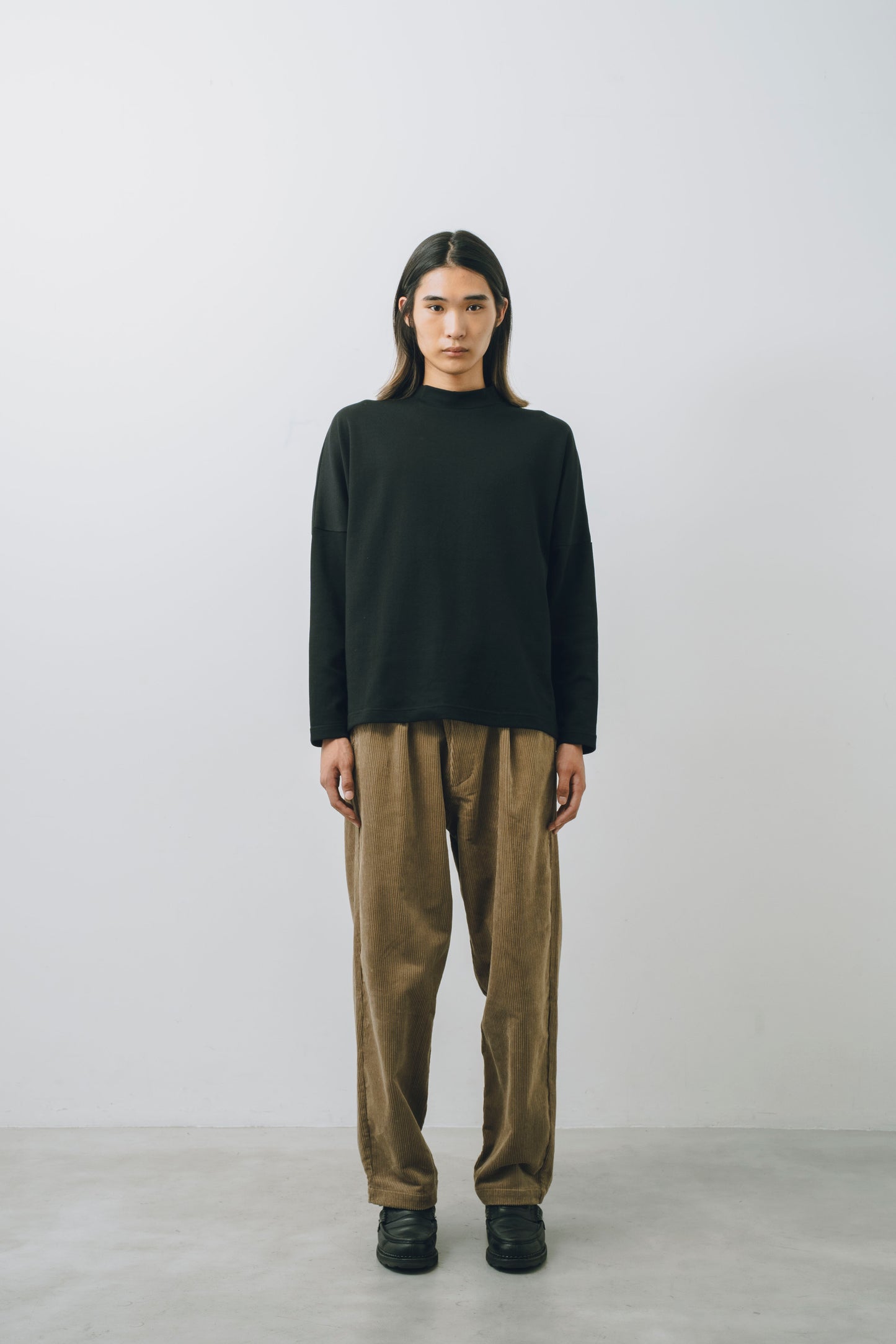 【25AW新作】Silky Touch Smooth Mock Neck L/S Tee -シルキースムースモックネック長袖Tee-
