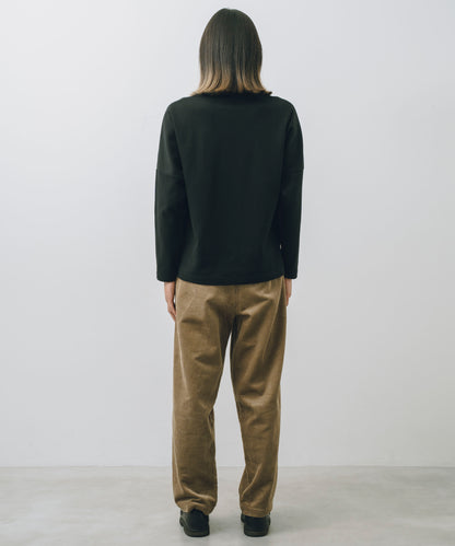 Corduroy Tuck Wide Tapered Pants