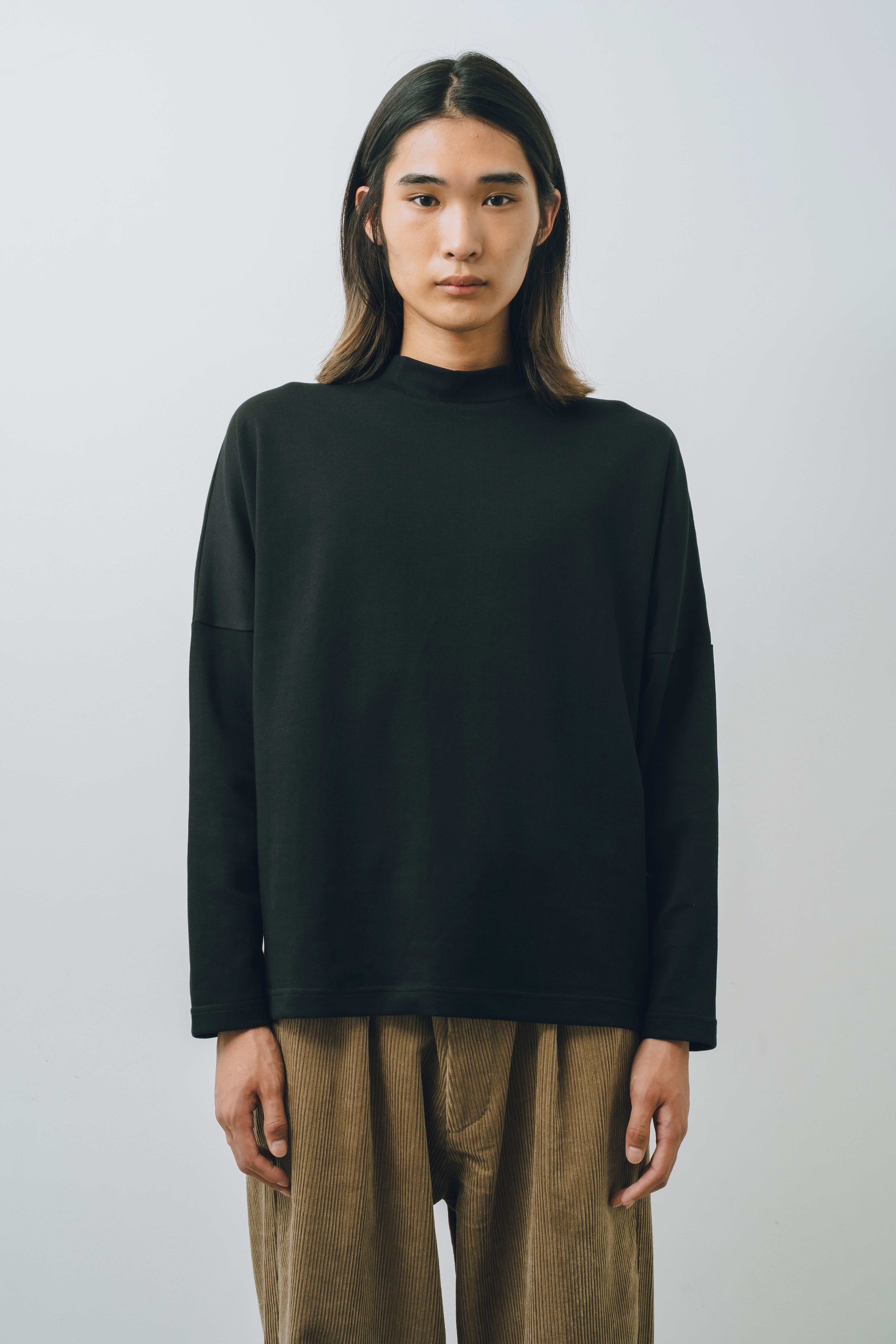 25AW新作】Silky Touch Smooth Mock Neck L/S Tee -シルキー
