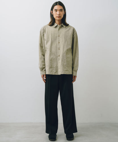 Garment-Washed Stitch Overshirt
