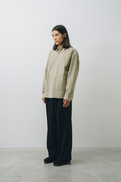 Garment-Washed Stitch Overshirt