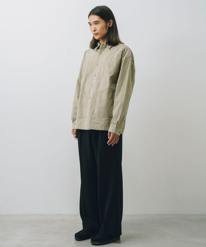 Garment-Washed Stitch Overshirt