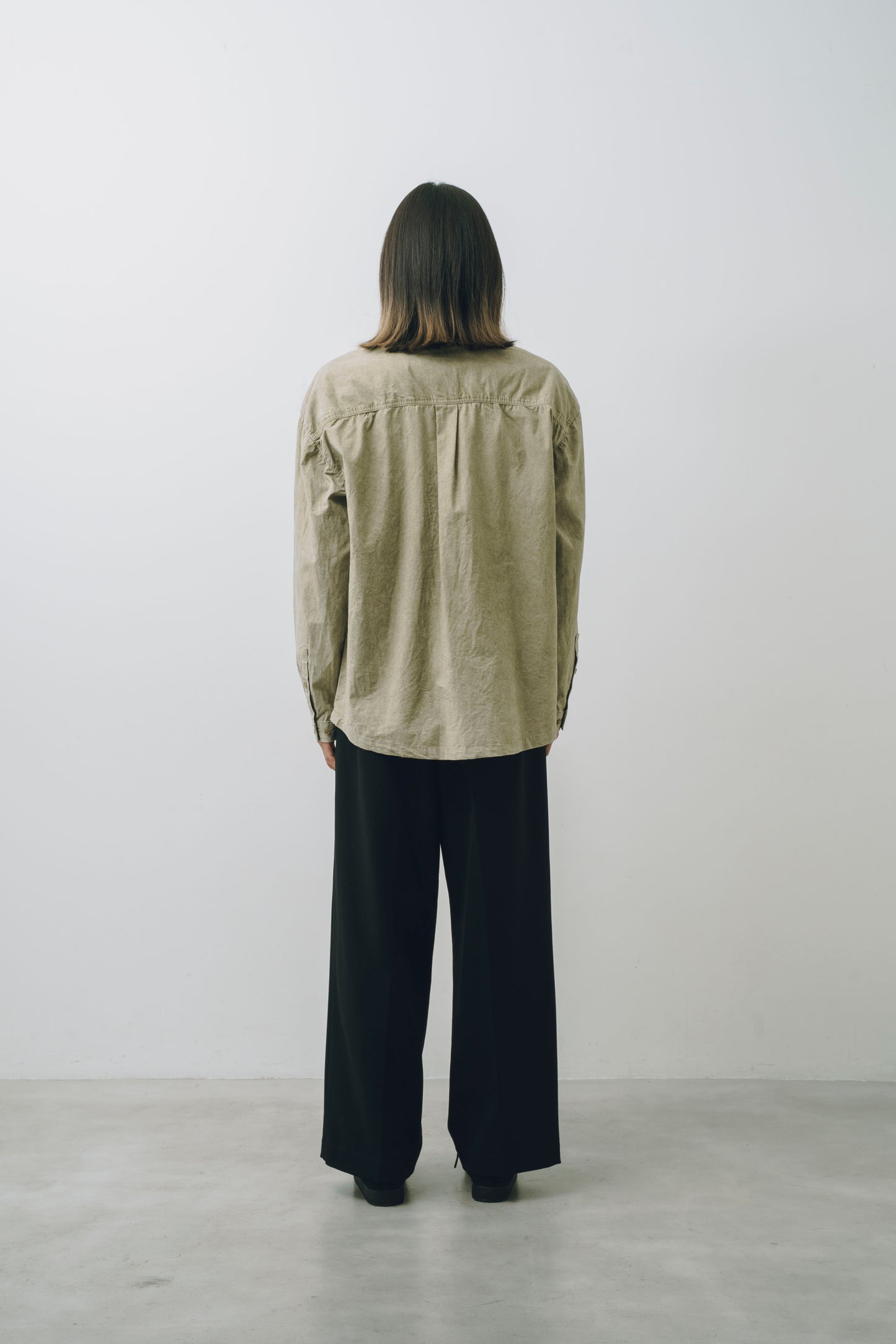 Garment-Washed Stitch Overshirt