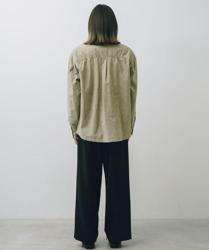 Garment-Washed Stitch Overshirt