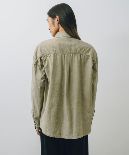 Garment-Washed Stitch Overshirt