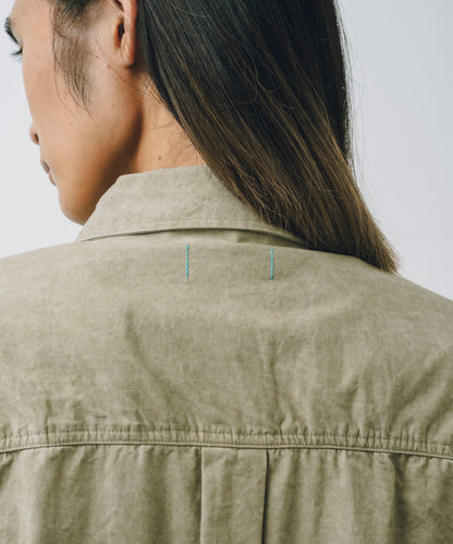 Garment-Washed Stitch Overshirt