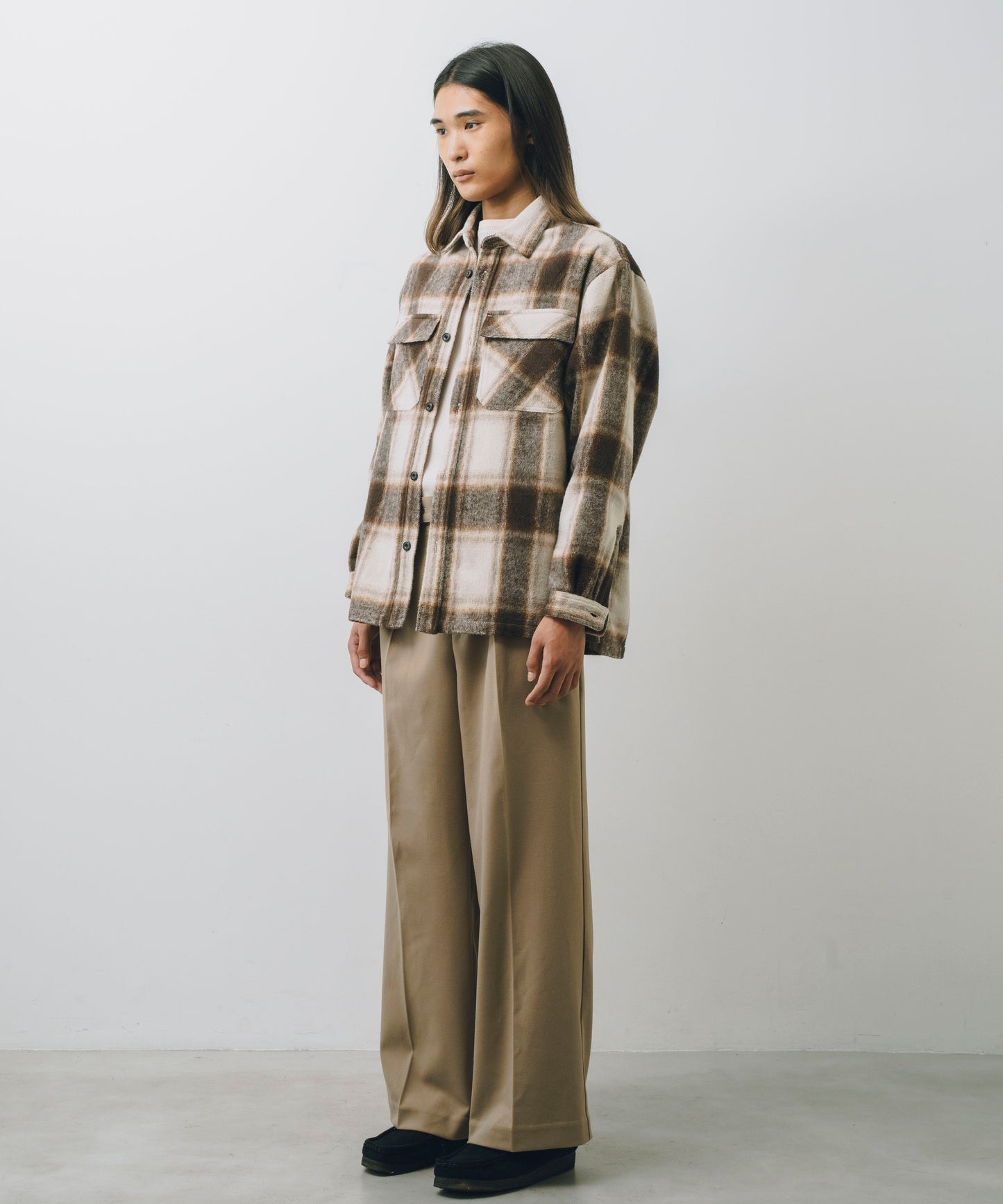 Ombre Check L/S Shirt Jacket
