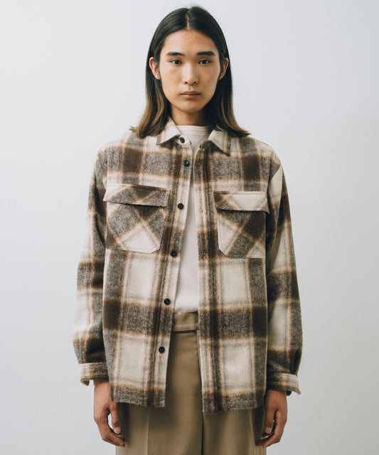 Ombre Check L/S Shirt Jacket