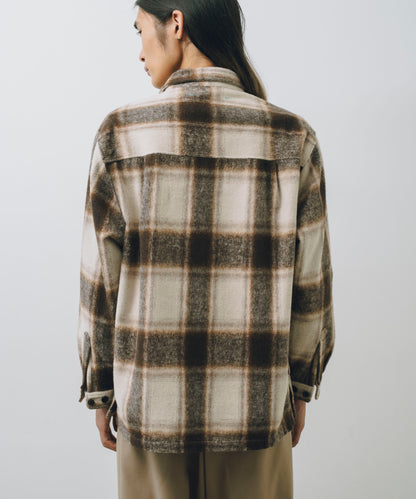 Ombre Check L/S Shirt Jacket
