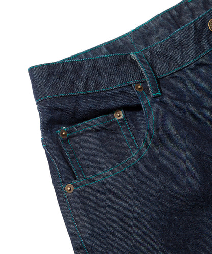 13oz Denim Curved Wide Pants (Japan Fabric)