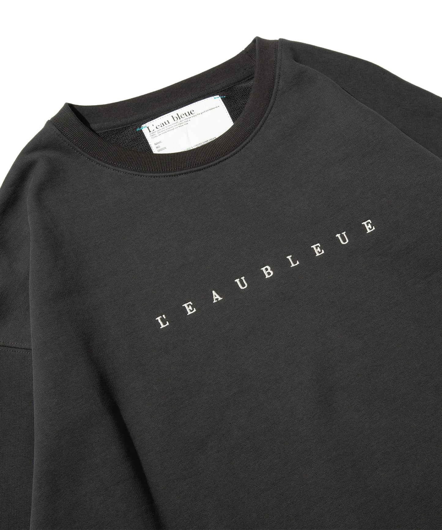 French Terry Logo Embroidered Crew Sweatshirt