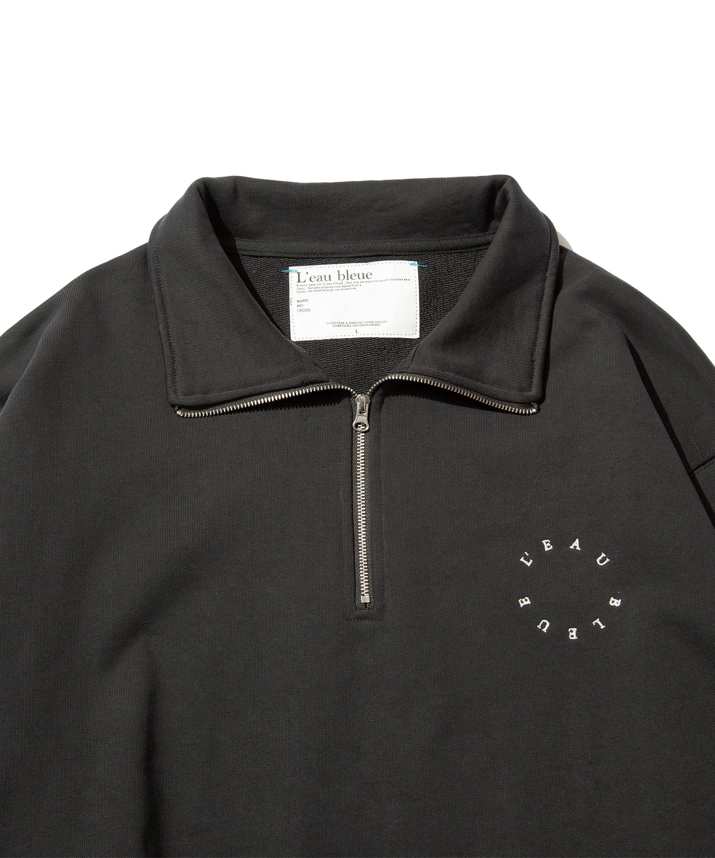 French Terry Logo Embroidered Half-Zip Sweatshirt