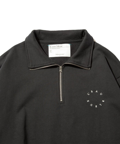 French Terry Logo Embroidered Half-Zip Sweatshirt