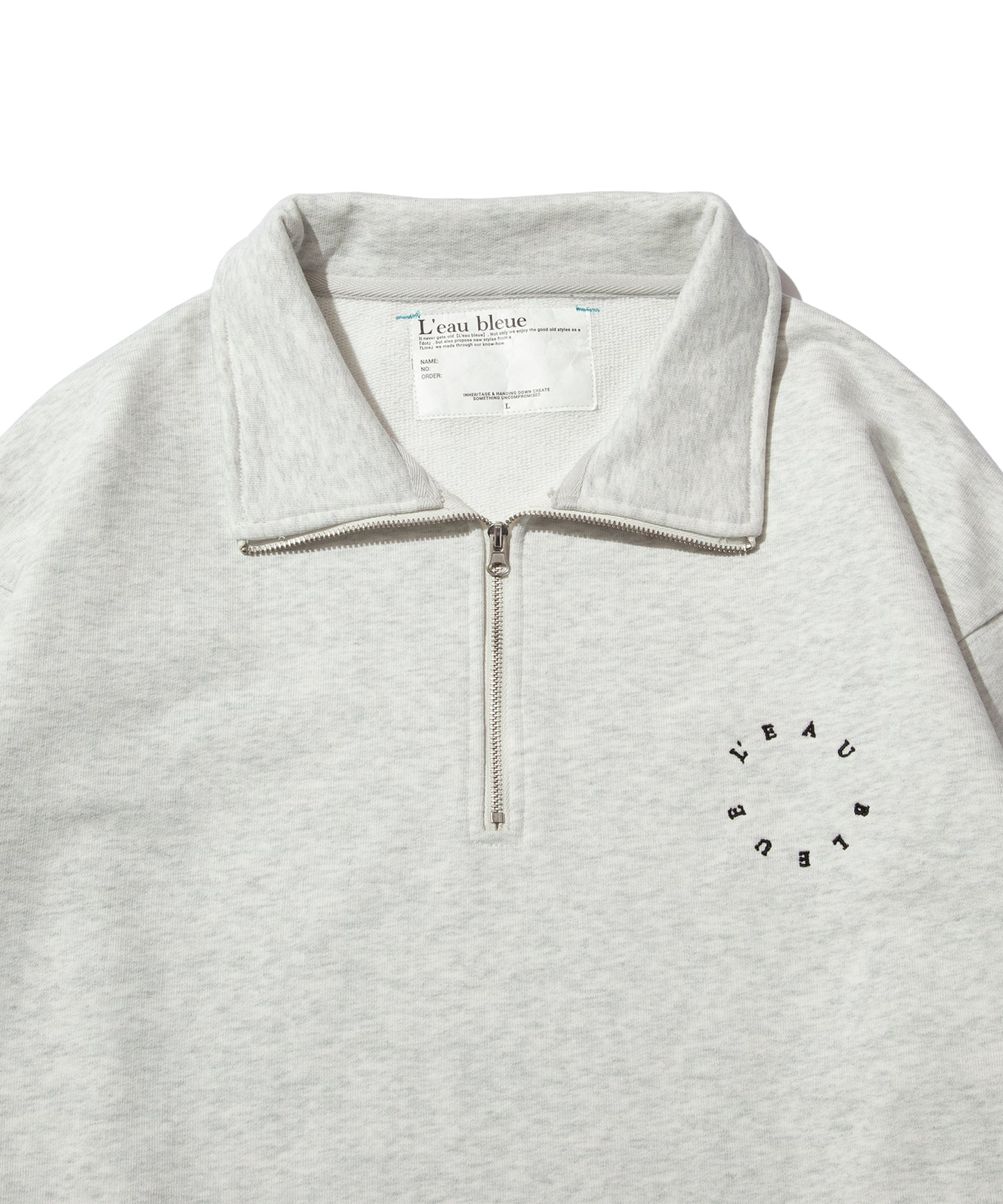 French Terry Logo Embroidered Half-Zip Sweatshirt