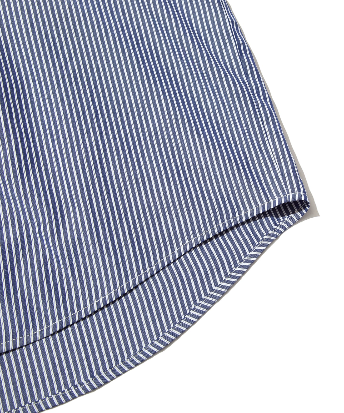 Striped Band Collar Shirt