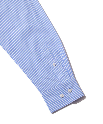 Striped Band Collar Shirt