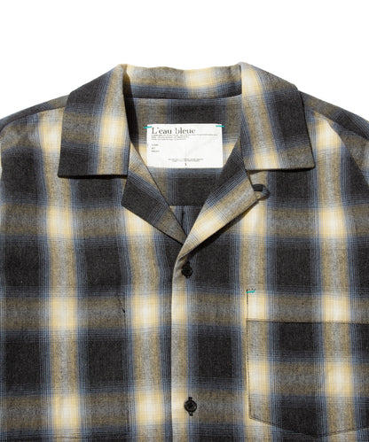 Ombre Check Open Collar L/S Shirt